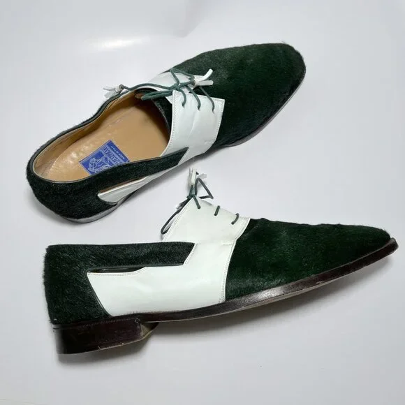 Davanzati Made in Italy Calf Hair Lace Up Oxford Cutout  display picture 3